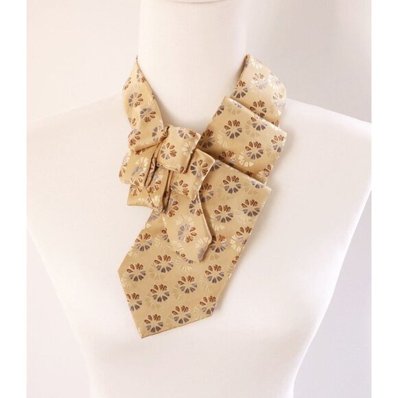 Yellow Ascot Tie - Unisex Accessories - Work Clothing - Conscious Clothing - Picture 7 of 7